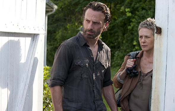 Andrew Lincoln (Rick Grimes) és Melissa McBride (Carol Peletier) a 4. évadban