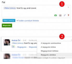 Privát üzenet küldése Google Plusban
