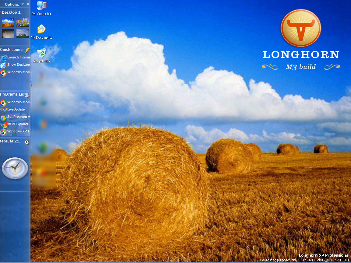 Windows Codename: Longhorn